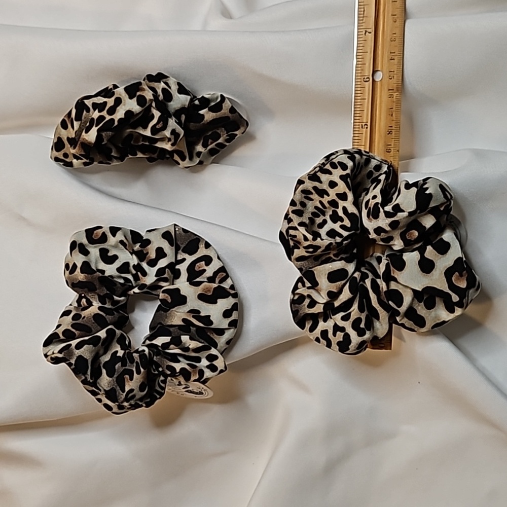 Animal print #1 satin scrunchies